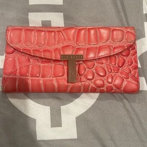 Ted baker coral/red wallet